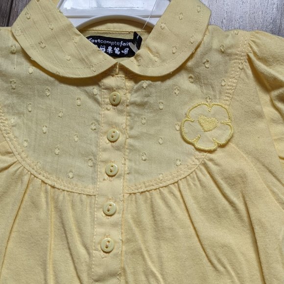 [KIDS 2/$20] NWT Baby Girl (18M) - TOUT COMPTE FAIT Swiss Dot Polo - Picture 3 of 6